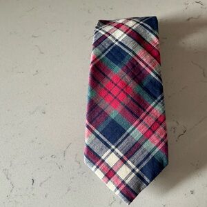 Vintage Guy Laroche Cravate cotton tartan madras neck tie made in USA